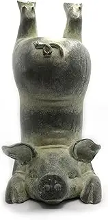 Meadowstone Lane Yoga Pig (Scorpion Pose) Statue for Home, Patio, Lawn, Yard, Office, Terrace & Outdoor Decorations - Sculpture Figurine for Garden Ornament & Yard Decor - Housewarming Garden Gifts