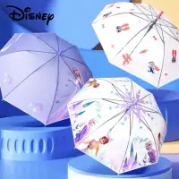 在飛比找momo購物網優惠-【Disney 迪士尼】萌趣迪士尼透明兒童長柄自動安全雨傘(