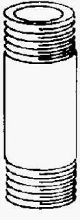 B & K Pvc Nipple 1 " X 6 " Gray Schedule 80