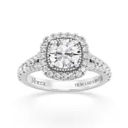 Bevilles Meera Halo Ring with 1.50ct of Laboratory Grown Diamonds in 18kt White Gold