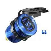 Dual USB QC 3.0 Car Fast Charger Socket Power Outlet Fit For 12V/24V Car Marine (for: Smart)