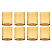 2x 4pc Ladelle Flynn Glass Tumbler Water/Juice Cup Drink Glassware 10cm Amber