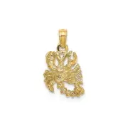 10k Yellow Gold Scorpio Pendant Zodiac Scorpion Charm Astrology Jewelry Necklace