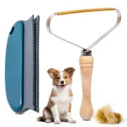 2-Pack Pet Hair Removal Tool - Lint Remover, Carpet Scraper & Shaver for Clot...
