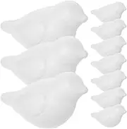 JOINPAYA 15pcs White Foam Birds Paintable Ornaments: DIY Craft Foam Shapes Easter Bird Polystyrene Modelling Easter Hanging for Birthday Party