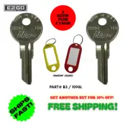 2 New EZ-GO Golf Carts Locks Key Blanks B3 1098L PLUS Write on Tags!