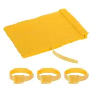 100Pcs 8 Inch Reusable Cable Ties Fastening Hook and Loop Straps Yellow