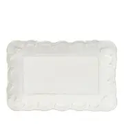 Vietri Incanto Stone White Lace Small Rectangular Platter