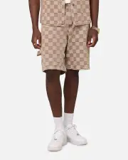 [XXIII] Xxiii Checker Board Jort Tan - Size 34 34 Tan