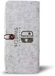 AIMALL for Nintendo Switch/Lite Portable Felt Travel Carrying Bag Pouch Storage Case Light Grey