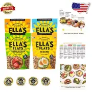 ELLA’S FLATS - All Natural Portable Snack Variety 4 Pack: Gluten-Free & Vegan
