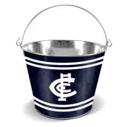 Carlton Blues AFL Galvanised Tin Ice Bucket with Handle Mother's Day Sale