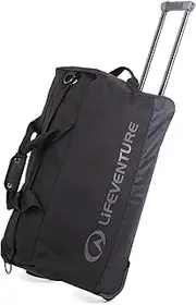[Lifeventure] Expedition Duffle Bag with Tough Wheels | 100 litres Capacity with Telescopic Handle & Rigid Base, Black, 100 Litre, Wheeled Duffle Bag with Hard Base