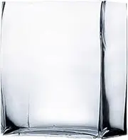 WGV Glass Rectangle Block Vase, Width x Length 2" x 5", Height 6", Clear Floral Planter Container Votive Candle Holder Wedding Party Event, Home Office Decor, 1 Piece