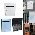 Locking Wall Mailbox Outdoor Mail Box Weatherproof for Office Business