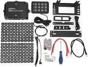 Gearwell 12 Gang Switch Panel, RGB Electronic Relay Control Box, Universal for Truck Boat, Automatic Dimmable Circuit System with App Control