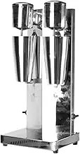 Milkshake Machine 2 Speeds Electric Milk Shake Mixer Milk Shake Machine Stainless Steel Milkshake Maker Drinks Mixer Frappe Shaker for Iced Coffee Foam Smoothie Maker Blender Cocktail(Double Head)
