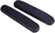 Exceart 2pcs Padded Armrests Universal Arm Pads Replacement Leather Armrest Cushion For Wheelchair Black Leather handrail Long
