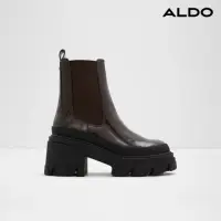 在飛比找momo購物網優惠-【ALDO】TALANARIEL-漆皮鬆緊造型皮革中筒靴(深