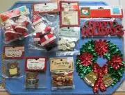 Christmas, Fall, , Misc Crafting Pieces - Snowmen, Santa, Wreaths, Angels, Bears
