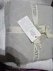 West Elm Jay Street full queen Ainslie duvet Block Print Pom Pom frost gray New