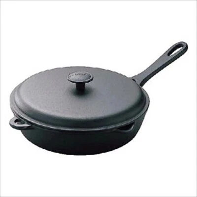 IWACHU Nambu Tekki Frying Pan With Lid 9.4" 24cm Cast Iron