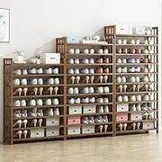 Multi-Tier Tower Bamboo Wooden Shoe Rack Corner Shelf Stand Storage Organizer (11 Tier)