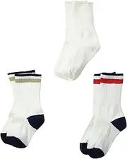 [Jefferies Socks] Baby Boys' Seamless Casual Crew Socks 3 Pair Pack, Assorted