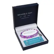 Bramble Bay Collections Violet Mermaid Glass Ocean Turtle Charm Bracelet Oceans Roar Music to Soul