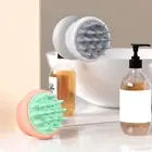 Wet Dry Shampoo Brush Scalp Massager Silicone for Hair Growth Dandruff