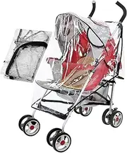 1 Pcs Universal Rain Cover for Pushchair,Transparent Waterproof Rain Cover,Baby Travel Weather Shield Raincover Easy to Install Universal Rain Cover for Stroller for Blocks Rain, Snow,Wind