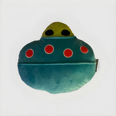 Novelty SPACESHIP Throw Pillow Target Bullseye Playground NWT