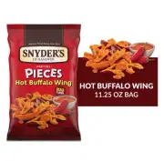 New Snyder's of Hanover Pretzel Pieces Hot Buffalo Wing Chicken Bag 11.25 Oz
