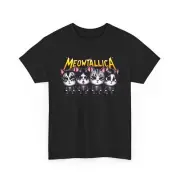 Meowtallica Funny Cat T-Shirt, Cute Cat Band Tee, Music Band Shirt Cat Lover