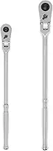 TEKTON 3/8, 1/2 Inch Drive Flex Head Quick-Release Long Ratchet Set, 2-Piece (12, 14 in.) | SRH99301