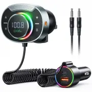 Bluetooth FM Transmitter Car - FM Transmitter Bluetooth 5.3 Car Adapter with ...