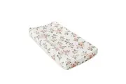 Little Unicorn: Muslin Changing Pad Cover / Bassinet Sheet - Watercolour Roses
