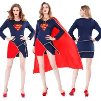 在飛比找蝦皮購物優惠-✨24小時出貨✨萬聖節新款服裝成人女超人超級英雄衣服套裝超人