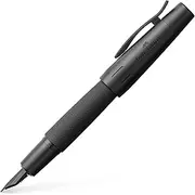 Faber-Castell E-motion Pure Black Fountain Pen, Fine, (19-148621)
