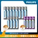 【PHILIPS】低自放鎳氫充電電池 AAA 4號(800mAh)4入+超鹼4號12入