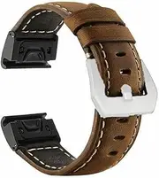 [BKUANE] Watch braceletsp For garmin fenix 5x strap Nubuck leather smart watch strap For Fenix 5S 5 Plus 6S 6 6X Pro 3 HR Forerunner 945