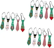 LALAFINA 3sets Christmas Tie Christmas Party Tie Boy Funny Holiday Neckties Snowflake Ties for Men Boys Christmas Bow Tie Christmas Neckties Christmas Party Decor Glitter Paper 5pcs*3
