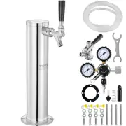 Kegerator Tower Kit, Single Tap Beer Conversion Kit, Stainless Steel