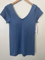 Athleta NWT Women's Essence Support Top S Blue Built In Bra