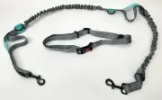 Retractable Hands Free Dog Leash – Dual Handle Bungee Waist Leash for Small