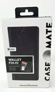 Case-Mate Wallet Card Folio Leather Case for Samsung Galaxy Note10 Note 10 Black