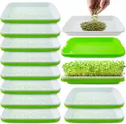 Pack 10 of Seed Sprouter Tray with Drain Holes,Seed Germination Tray Kit BPA Fre