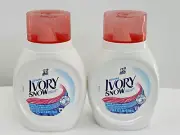 Ivory Snow 2X Ultra Gentle Care Detergent Liquid 25 oz 16 Loads Pink Cap New (2)