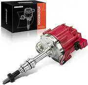 A-Premium Ignition Distributor with Cap and Rotor Compatible with Windsor 221 260 289 302, Red