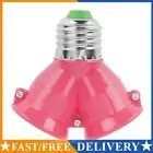 10pcs E27 to 2E27 Lamp Holder Converter Adapter Bulb Base(Pink) AU